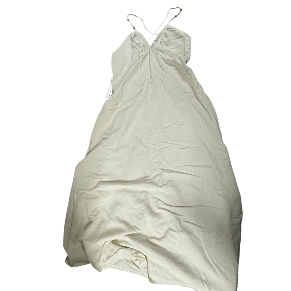 Japna Cream Cotton Blend Dress